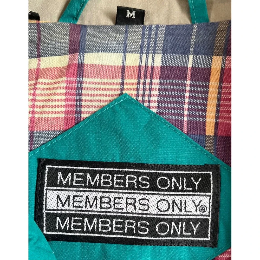 Members Only Teal Jacket Men's Size Medium Lightweight Windbreaker Classic Korea